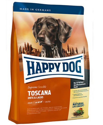 102866 happy dog supreme toscana alacsony energia igenyű 4kg hellodog kutyatapok.eu