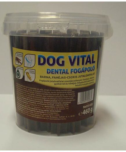DV3293 dog vital jutalomfalat fogápoló fahéjas csokis 460g hellodog kutyatápok eu