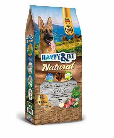 Happy&Fit Natural Adult Lamm&Reis kutyatáp 12kg