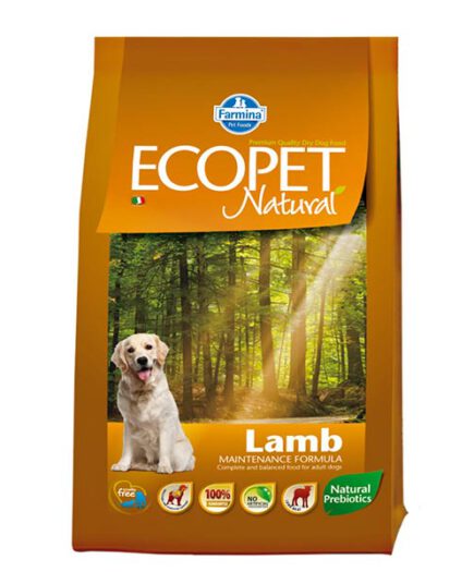 ECOPET NATURAL LAMB medium- kutyatáp allergiás kutyáknak