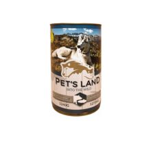 Pet s Land Dog kutyakonzerv sertés,hal és körte 12x1240g